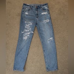 American Eagle Outfitter’s high waisted stretchy mom jeans